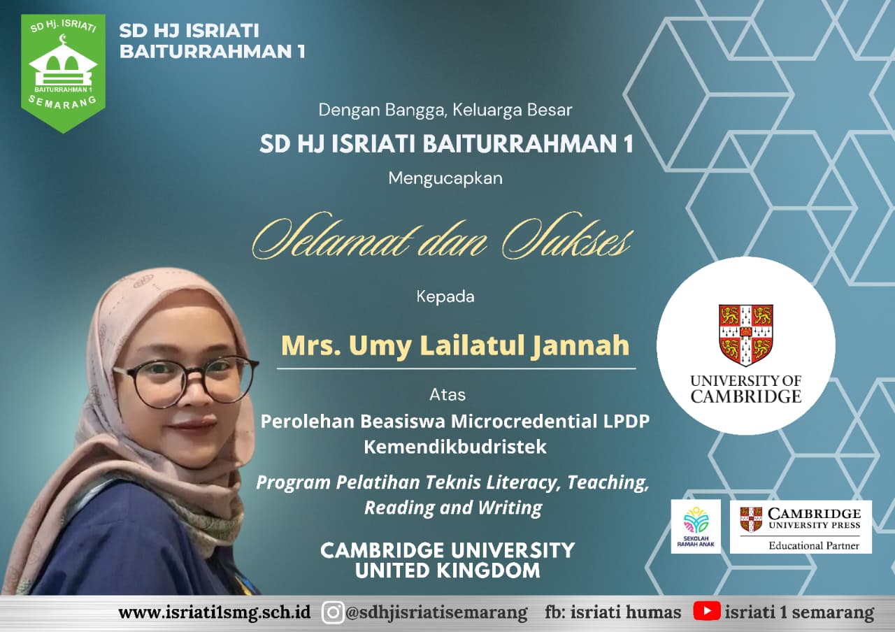 Selamat dan Sukses atas Perolehan Beasiswa Microdential  LPDP Kemendikbudristek Mrs. Umy Lailatul Jannah, S.Pd.